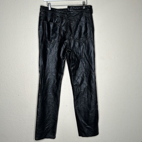 NWOT Revolve AGOLDE Recycled Leather Criss Cross Straight Pants in Detox Sz 30 - Picture 9 of 16